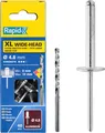 Produktbild: Rapid Blindnieten Großkopf Aluminium 4,8mm Nieten 6-9mm Klemmbereich 40 Stk
