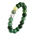 Produktbild: GD GOOD.designs Anti Stress Ring Gruen aus Naturstein Perlen für Damen | Elastische Anxiety Rings | Fidget Ringe | Ringgröße 52-60