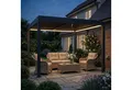 Produktbild: Outsunny Pergola mit LED-Beleuchtung, Fernbedienung, verstellbar Lamellendach, BxTxH: 300x300x250 cm, (Pavillon, 4-tlg., Terrassenüberdachung), Dunkelgrau