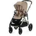 Produktbild: cybex Gold Kinderwagen Gazelle S, Beige, Textil, 65x100-110x93-106 cm, UV 50+, Feststellbremse, Federung, 5-Punkte-Gurt, für Babyschale geeignet, Sitz umsetzbar, erweiterbar Geschwister, Baby on Tour, Kinderwagen, Kombikinderwagen