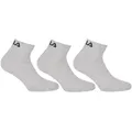 Produktbild: FILA Quarter Socken Unisex, 3 Paar - Kurzsocken, Sport, Logo-Bund, uni, 35-46 Grau 43-46 (9-11 UK)