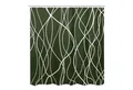 Produktbild: M&W DAS DESIGN Duschvorhang vertikale Wellenlinien dunkel grün