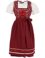 Produktbild: Maddox Kinder Dirndl Elisa 3-TLG. mit Bluse | Streublümchen Bordeaux Rot 110