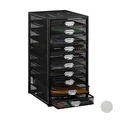 Produktbild: relaxdays Schubladenbox schwarz 10024817_46, DIN A4 mit 10 Schubladen, 1 St.