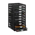 Produktbild: Relaxdays Schubladenbox, 10 Schubfächer, für Din A4 Dokumente, Ordnungssystem für Schreibtisch, Aktenablage, schwarz