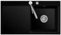 Produktbild: Flächenbündige Spüle MERA 90 Nigra mit Becken rechts und Excenterbedienung