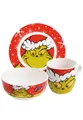 Produktbild: United Labels® Frühstücks-Geschirrset The Grinch Merry Grinchmas Set 3-teilig, 1 Personen, Porzellan