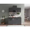 Produktbild: Miniküche Oliver mit Geräten ca. 150 cm Grau