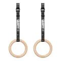 Produktbild: Gravity Fitness Turnringe aus Holz – Verstellbare Gymnastikringe mit Nummerierten Gurten – Für Calisthenics, Bodyweight Training, Krafttraining & Home Gym – 28mm & 32mm Ringe