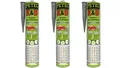 Produktbild: 3 Kartuschen PETEC K&D Karosserie Klebe- & Dichtmasse, grau, 310ml