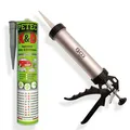 Produktbild: PETEC K&D Karosserie Klebe und Dichtmasse grau + BGS Aluminium Kartuschenpresse