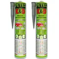 Produktbild: 2x PETEC K&D Karosserie Klebe- und Dichtmasse grau 310ml - 94630