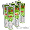 Produktbild: 6x PETEC K & D KAROSSERIE KLEBE & DICHTMASSE KLEBER KLEBE GRAU 310 ML 94630