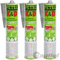 Produktbild: 3x PETEC K & D KAROSSERIE KLEBE & DICHTMASSE KLEBER KLEBE GRAU 310 ML 94630
