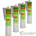 Produktbild: 4x PETEC K & D KAROSSERIE KLEBE & DICHTMASSE KLEBER KLEBE GRAU 310 ML 94630