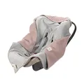Produktbild: LÄSSIG Baby Strickdecke für Autositz Autositzdecke Einschlagdecke Babyschale 100% Bio-Baumwolle GOTS Dusky pink