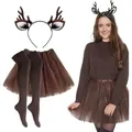 Produktbild: Goldschmidt Kostüme Kostüm Reh Set Tüllrock Overknees und Geweih braun