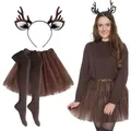 Produktbild: Reh Set Tüllrock Overknees und Geweih