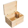 Produktbild: Kesper Aufbewahrungsbox mit Klappdeckel – 39 x 29 x 23 cm – FSC-zertifiziertes Kiefernholz, stapelbar, Natur, 69601