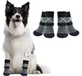 Produktbild: 2 Paar Anti-Rutsch-Hundesocken, mit Verstellbaren Riemen, Pet Socken, Weiche Socken für den Pfotenschutz von Hunden, Hundeschuhe für heiße/kalte Gehwege, Verletzungen verhindern Lecken, XS