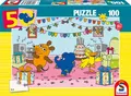 Produktbild: Schmidt Spiele 56537 Die Maus, Elefantastische Party, 100 Teile Kinder-Puzzle