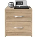 Produktbild: P & B Nachtschrank, Sonoma Eiche, Kunststoff, 2 Schublade(n) Schubladen, 38.5x39x28.2 cm, Schlafzimmer, Nachttische