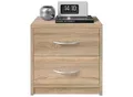 Produktbild: P & B Nachtschrank, Sonoma Eiche, Kunststoff, 2 Schublade(n) Schubladen, 38.5x39x28.2 cm, Schlafzimmer, Nachttische