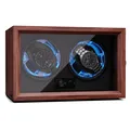 Produktbild: Uhrenbeweger Watch Winder Schaukasten 2 Uhrenbox Leiser Motor 4 Modi LED Braun