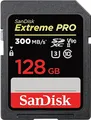 Produktbild: SanDisk Extreme PRO SDHC UHS-II Speicherkarte V90 128 GB (300 MB/s, 8K-, 4K- und Full-HD-Videoaufnahmen, RescuePRO Deluxe, stoßsicher, temperaturbeständig, wasserdicht und röntgensicher)
