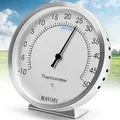 Produktbild: MAVORI® Raumthermometer innen analog aus Edelstahl - elegantes & präzises Zimmerthermometer zum genauen Messen der Raumtemperatur - umweltfreundlicher batteriefreier Betrieb - Ø 9,5 cm