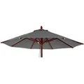 Produktbild: Mendler Ersatz-Bezug für Gastronomie Holz-Sonnenschirm HWC-C57, Sonnenschirmbezug, rund Ø3m Polyester 3kg ~ anthrazit