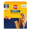 Produktbild: Pedigree DentaStix Hundesnack für große Hunde (25kg+), Zahnpflege-Snack mit Huhn und Rind, 1 Packung je 56 Stück (1 x 2.16 kg)
