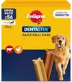 Produktbild: Pedigree DentaStix Hundesnack für große Hunde (25kg+) mit Huhn & Rind, 2.16 kg