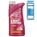 Produktbild: 1L Mannol 2-Takt Snowpower Motoröl Wintermobil JASO FD Schneemobil Motorenöl