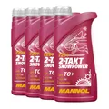 Produktbild: 4 (4x1) Liter MANNOL 2-Takt Snowpower Mischöl f. Schneemobile API TC+, JASO FD