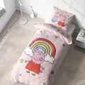 Produktbild: Bettwäsche Peppa Pig, Peppa Wutz, Smile 135x200 + 80x80 cm