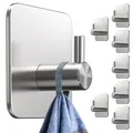 Produktbild: Handtuchhalter ohne Bohren, 8er Set - Edelstahl Klebehaken als Handtuchhaken,...