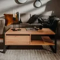 Produktbild: Finori Couchtisch Denver 55 Artisan-Eiche und Anthrazit