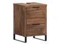 Produktbild: Woodkings Waschbeckenunterschrank Sydney | schmaler Badunterschrank aus Pinie | rustikaler Unterschrank Stauraum & Design im Badezimmer | Badschrank Gäste-WC geeignet