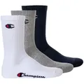 Produktbild: Champion Unisex Socken, 3 Paar - Crew Socken Basic Blau/Weiß/Grau EU 43-46
