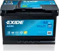 Produktbild: EXIDE EK620 AGM Pb Starterbatterie 12V 62Ah/C20 - 680A(EN)