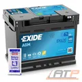 Produktbild: EXIDE AUTOBATTERIE 12V 62Ah STARTERBATTERIE 680A EK620 AGM START STOPP + FETT