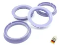 Produktbild: 4x Zentrierringe 72,5 x 60,1 / 72 5 auf 60 1 Lila kompatibel mit Borbet / 72,5 m