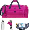 Produktbild: Sporttasche sehr groß Elephant Trainer XL 69 cm 55 Liter Reisetasche Saunatasche Fitnesstasche Freizeittasche Reise Tasche 1244 Pink + Flasche
