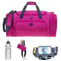 Produktbild: Sporttasche Damen sehr groß Trainer XL 69 cm 55 L Reisetasche 1244 Pink +f