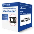 Produktbild: Auto Hak Anhängerkupplung abnehmbar für AUDI A8 Typ 4E AHK NEU