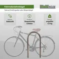 Produktbild: Baumarktplus 2 x Fahrradanlehnbügel 115 x 58 cm Edelstahl Ø 60 mm grau Einbetonieren Fahrradständer Parker Typ U