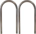 Produktbild: 2 x Fahrradanlehnbügel 115 x 58 cm Edelstahl Ø 60 mm grau Einbetonieren Fahrradständer Parker Typ U
