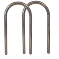 Produktbild: TRUTZHOLM 2X Fahrradanlehnbügel Edelstahl 115x58 cm HxB Ø 60mm Fahrradständer Anlehnbügel Anlehnständer Poller Baumschutzbügel