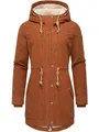 Produktbild: Ragwear Damen Winterjacke Wintermantel Cord-Mantel mit Kapuze Canny Corduroy Brown Gr. 3XL